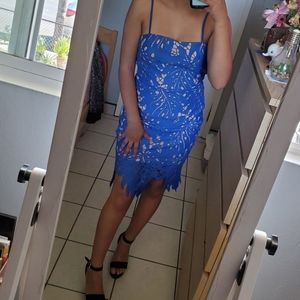 Blue lace dress